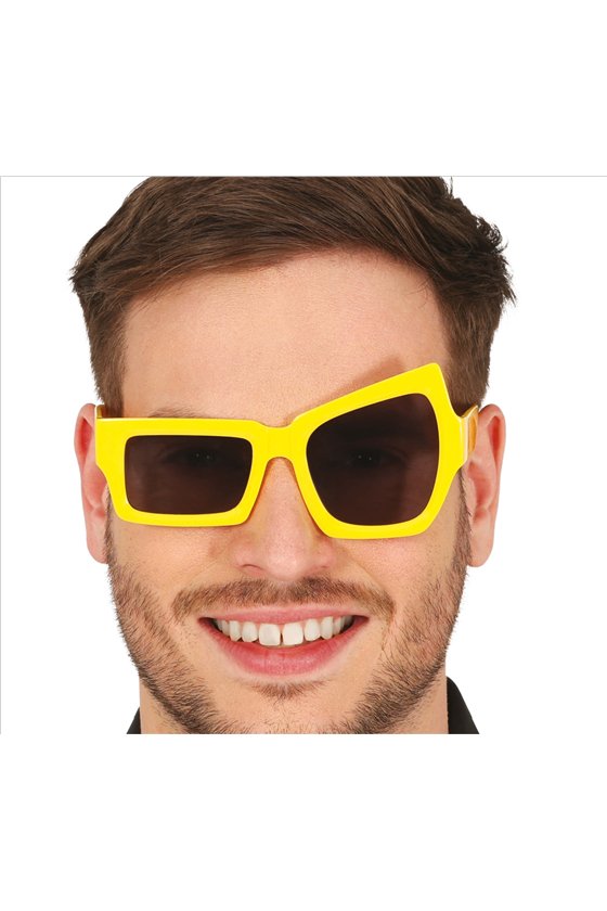 ASYMMETRICAL YELLOW GLASSES