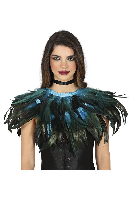 BLUE FEATHER HALF CAPE, ADULTS