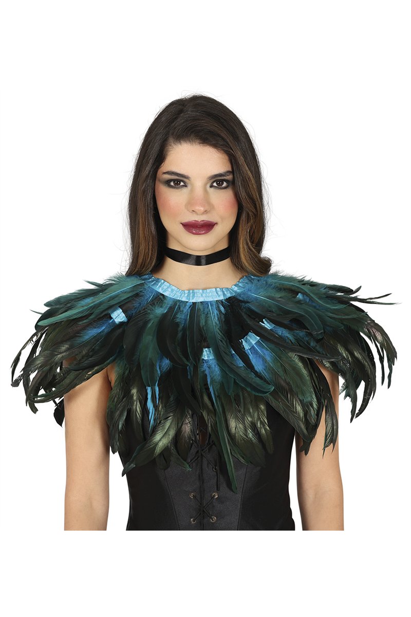 BLUE FEATHER HALF CAPE, ADULTS