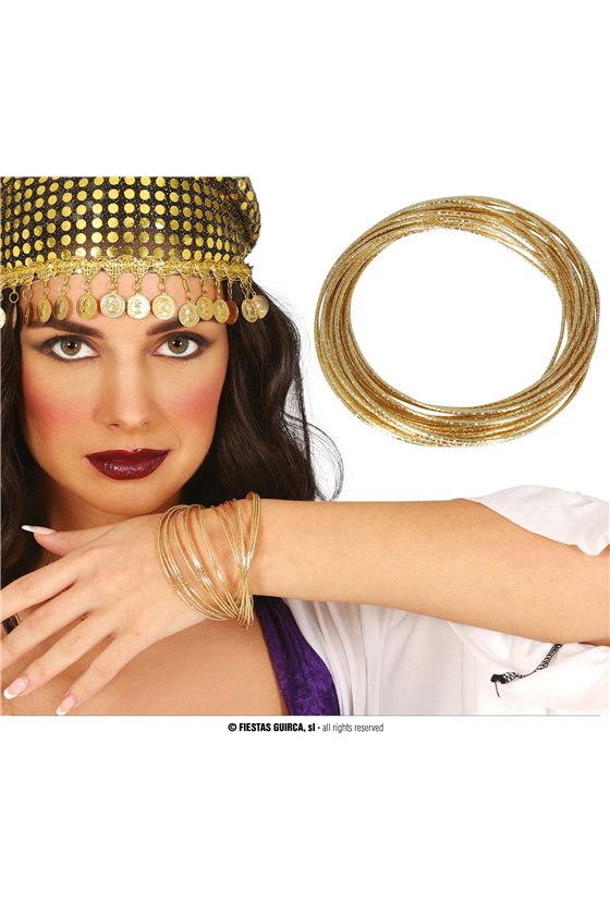 GOLD BRACELET MADE OF 20 METAL BRACELETS, ADULTS
