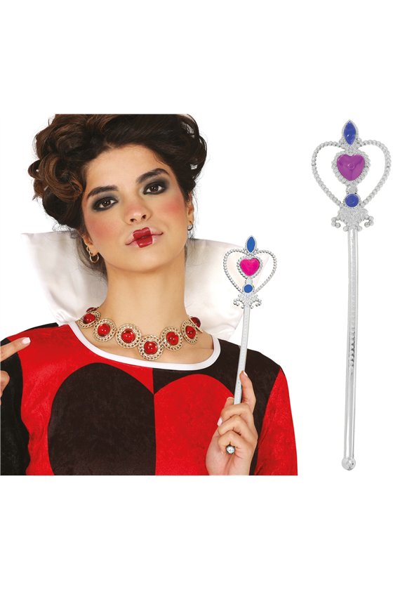 QUEEN WAND GOLD WITH HEART 30 CM