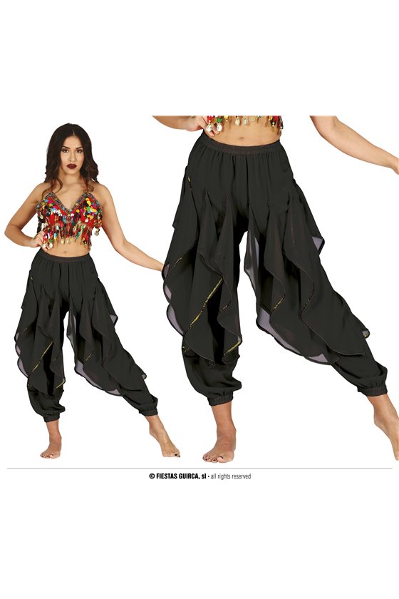 BLACK HQ BELLY DANCE PANTS, 38-40 (M)