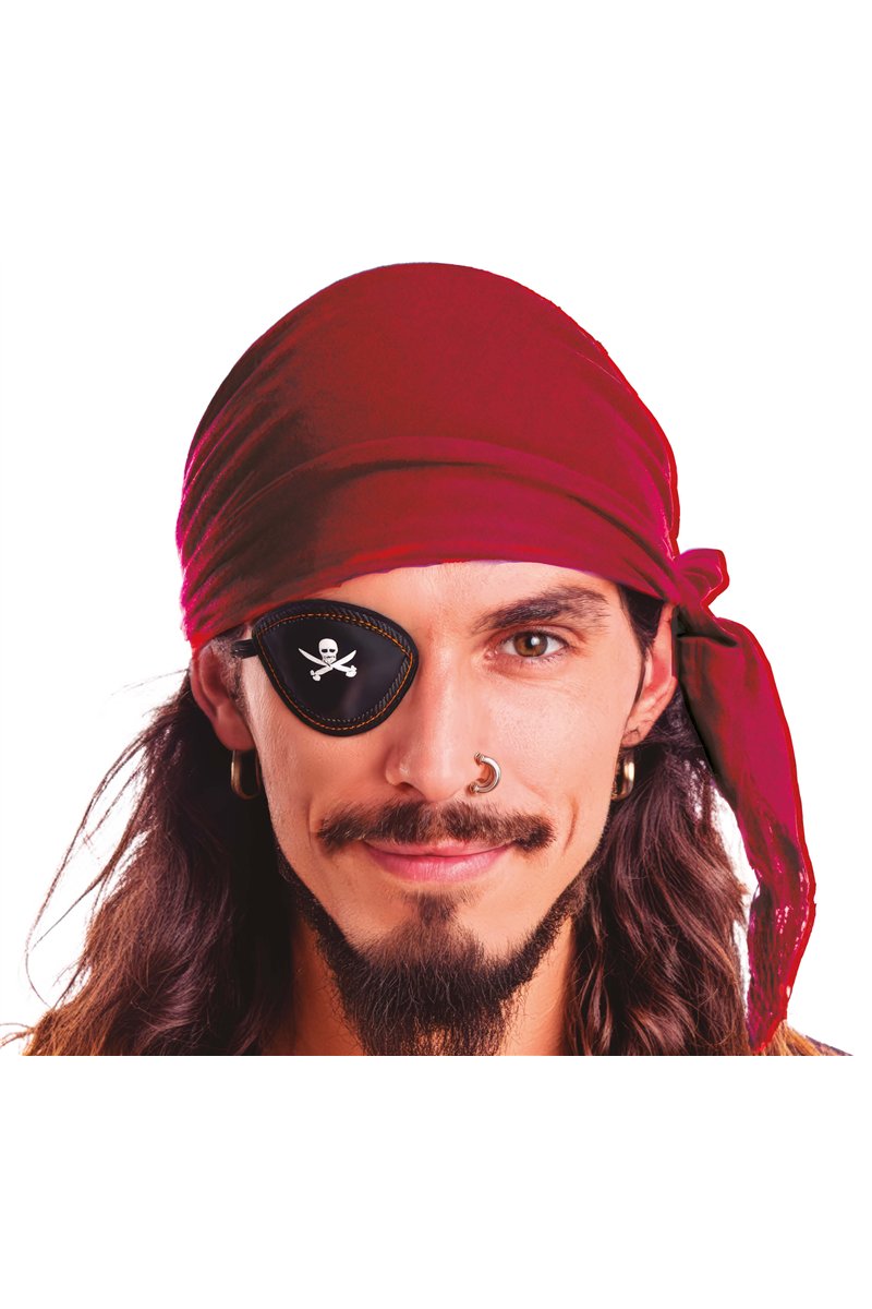 BURGUNDY RED VELVET PIRATE SCARF