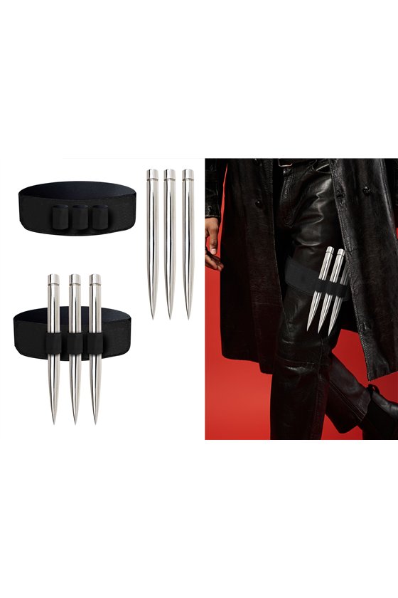 LEG STRAP WITH 3 SILVER BULLETS 20 CM