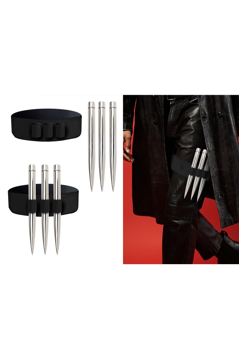 LEG STRAP WITH 3 SILVER BULLETS 20 CM
