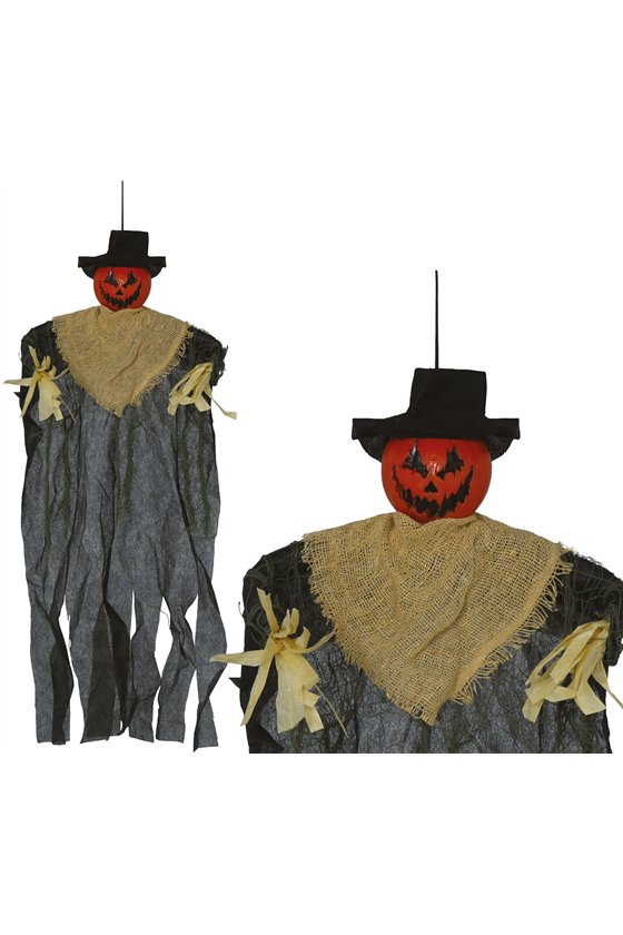 HANGING SCARECROW PUMPKIN 60 CM