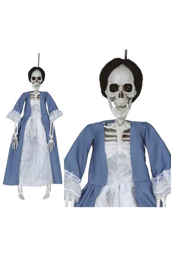 HANGING SKELETON WITH DRESS 40 CM