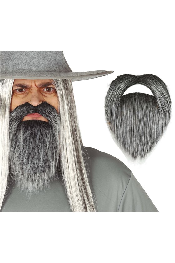 GRAY BEARD AND MOUSTACHE