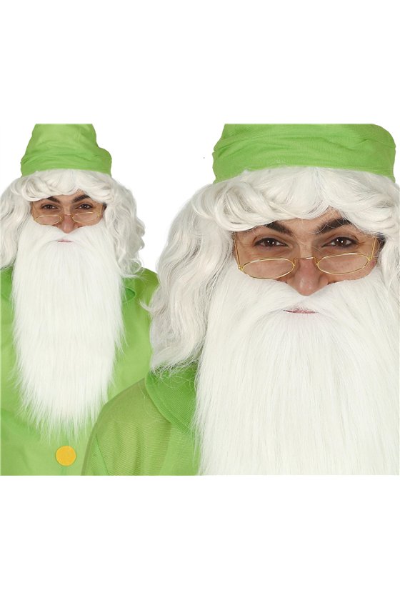 WHITE BEARD AND MOUSTACHE 