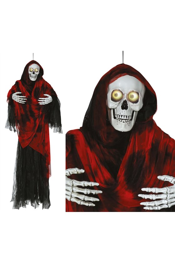 HANGING SKELETON WITH LIGHT AND MOVEMENT EYES 170 