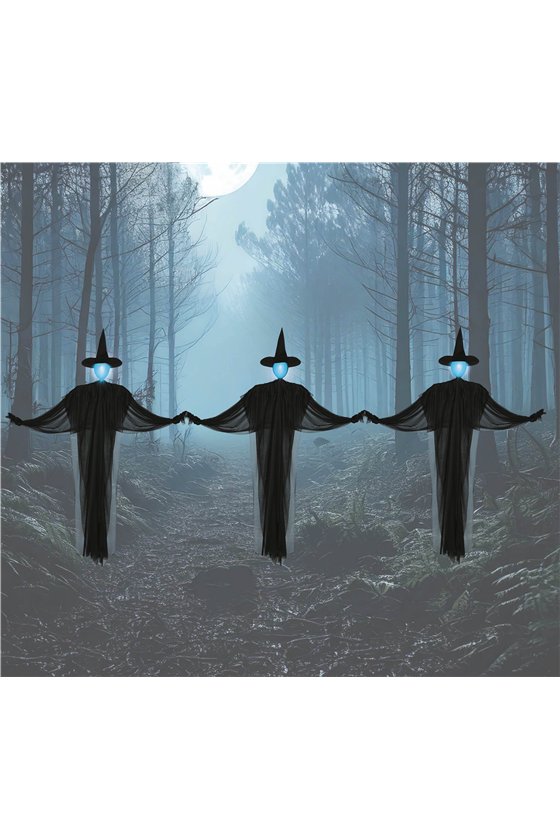 3 BLACK WITCHES LIGHT 160 CM