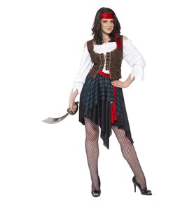 Pirate Lady Costume, Brown