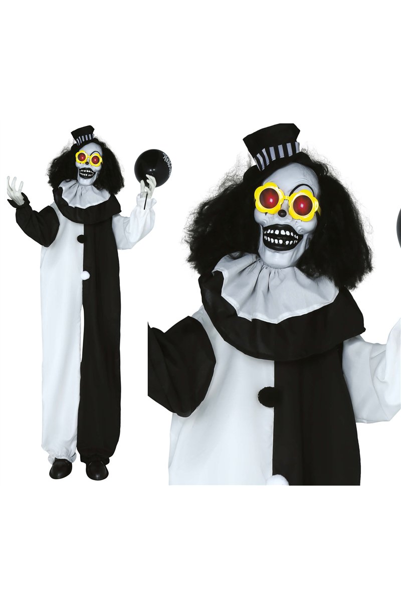CLOWN SKELETON LIGHT SOUND AND MOVEMENT 170 CM