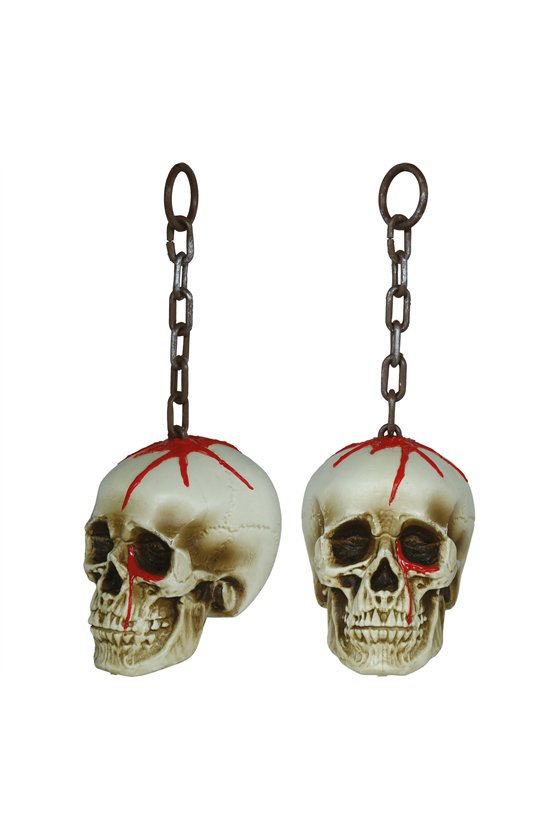 SKULL WITH CHAIN 40 CM