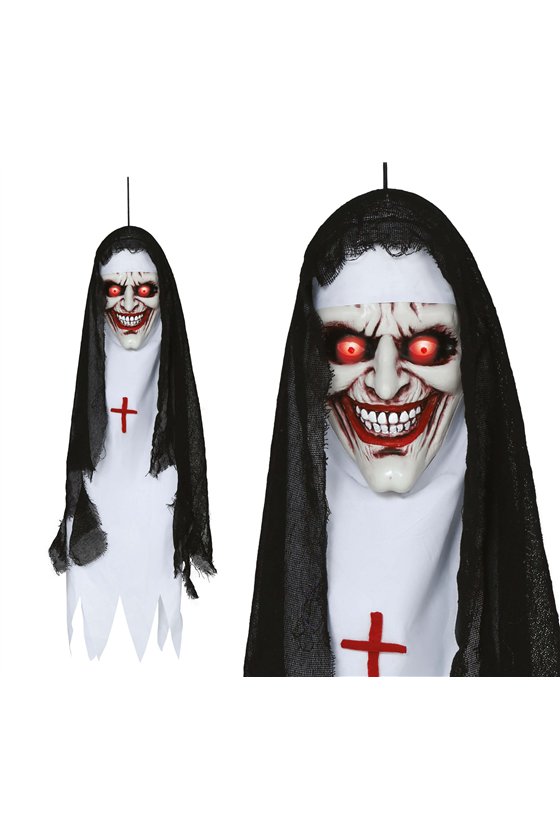 HANGING NUN HEAD LIGHT, SOUND 90 CM