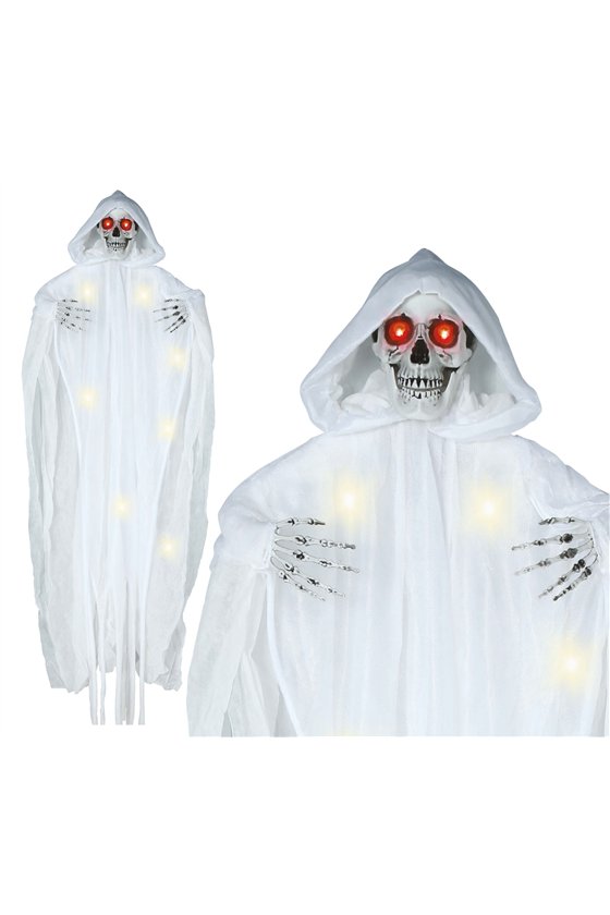 HANGING WHITE SKELETON LIGHT 185 CM