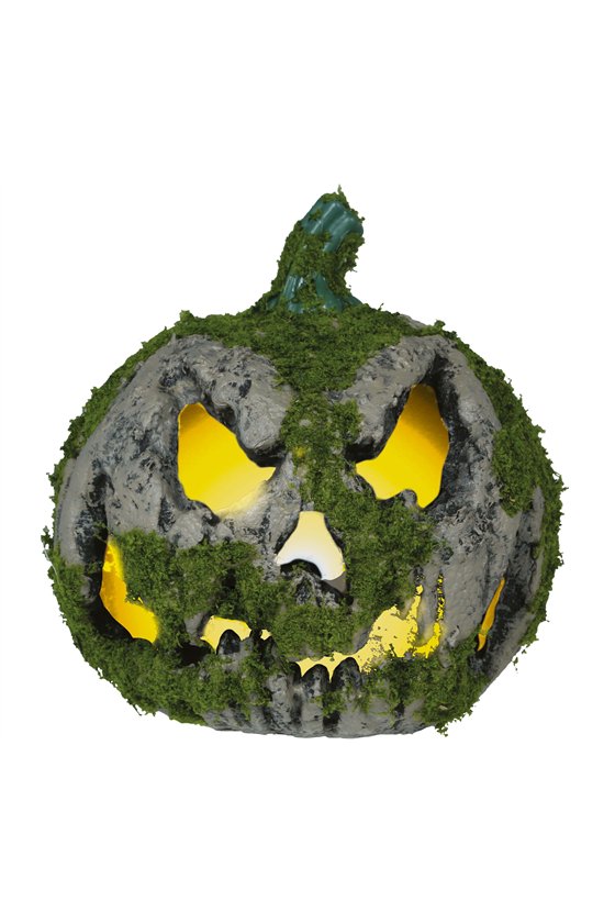 PUMPKIN WITH MOSS LIGHT 20 CM
