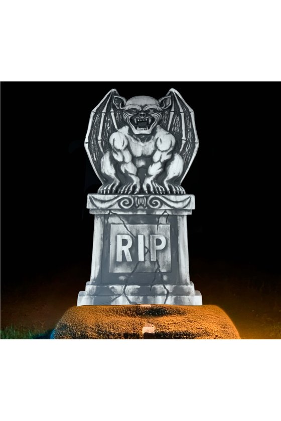TOMBSTONE WITH GARGOYLE 90X40 CM