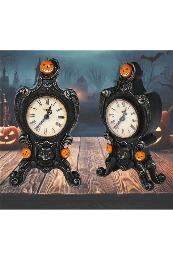 ANTIQUE DESK CLOCK RESIN 24X14 CM