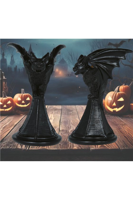 BAT CANDLE HOLDER RESIN 18X12 CM