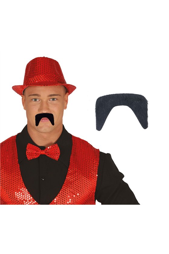 BAG: 10 ASSORTED BLACK MOUSTACHES