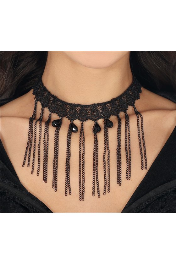 BLACK CHAIN CHOKER