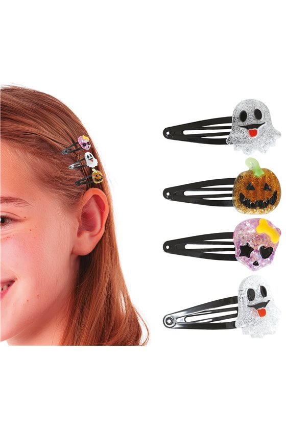 SET OF 3 HALLOWEEN HAIR CLIPS, ADULT