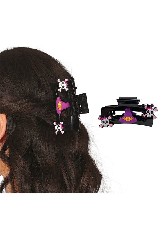 SET 2 CLAW CLIPS SKULL, PIRATE AND WITCH