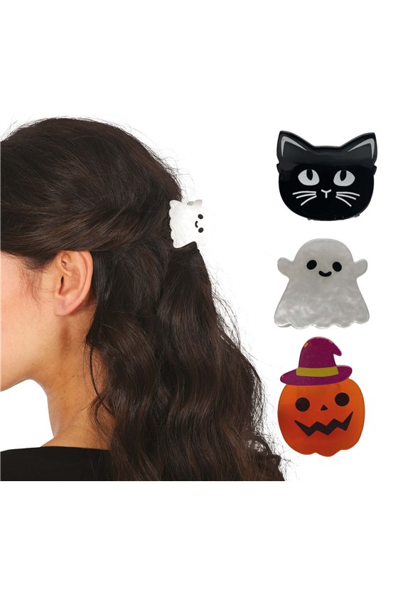 SET OF 3 ASSORTED HALLOWEEN CLAW CLIPS