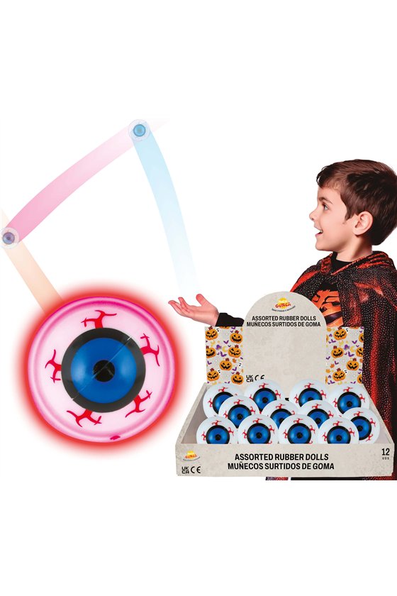 DISPLAY OF 12 BOUNCING BALLS WITH EYES LIGHT, 5.5 