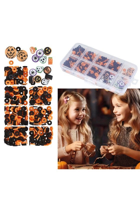 BOX OF 512 HALLOWEEN BRACELET PIECES, DIY