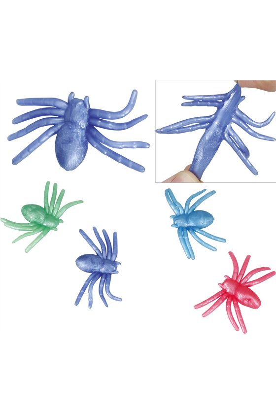 4 SPIDER SILICONE BLISTER, 4X7 CM