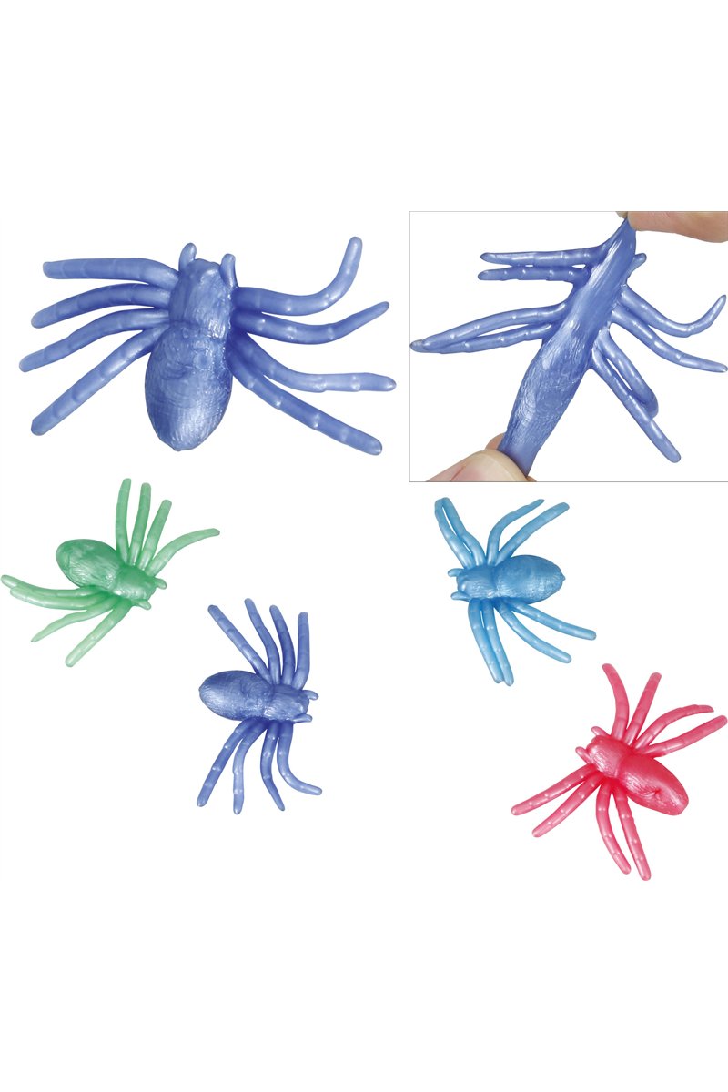 4 SPIDER SILICONE BLISTER, 4X7 CM