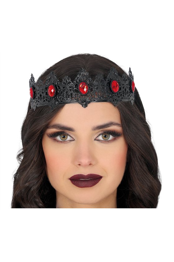 METALLIC BLACK QUEEN HEADBAND