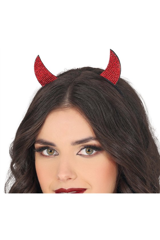 BRIGHT RED DEMON HEADBAND