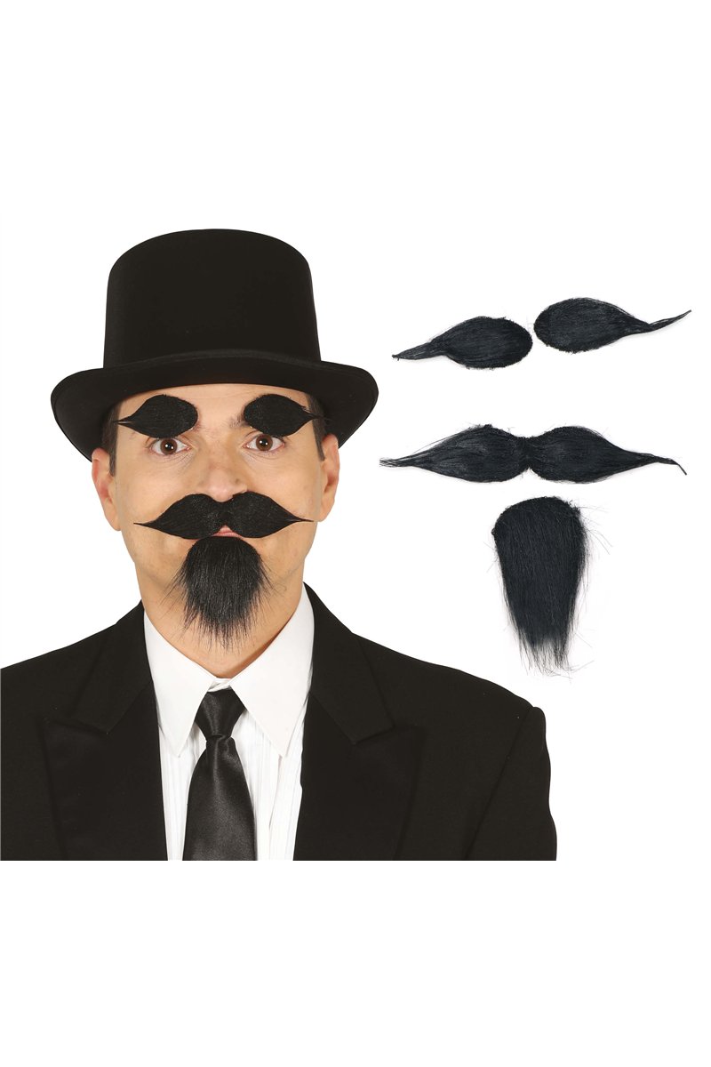 GOATEE, MOUSTACHE  AND EYEBROWS WITH ADH