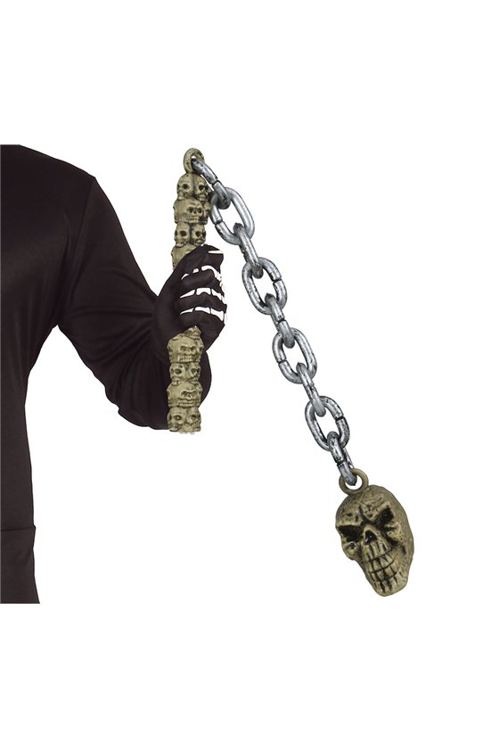SKULL CHAIN MACE, 84 CM