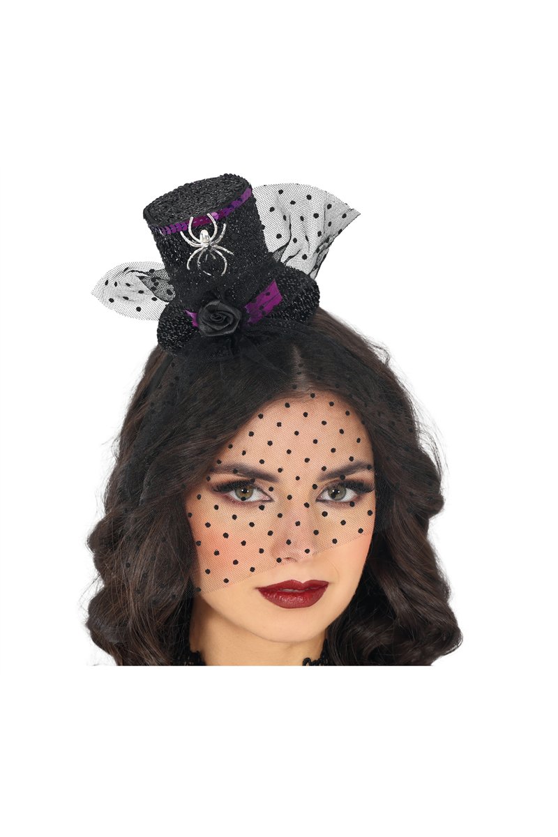 MINIHAT WITH BLACK VEIL