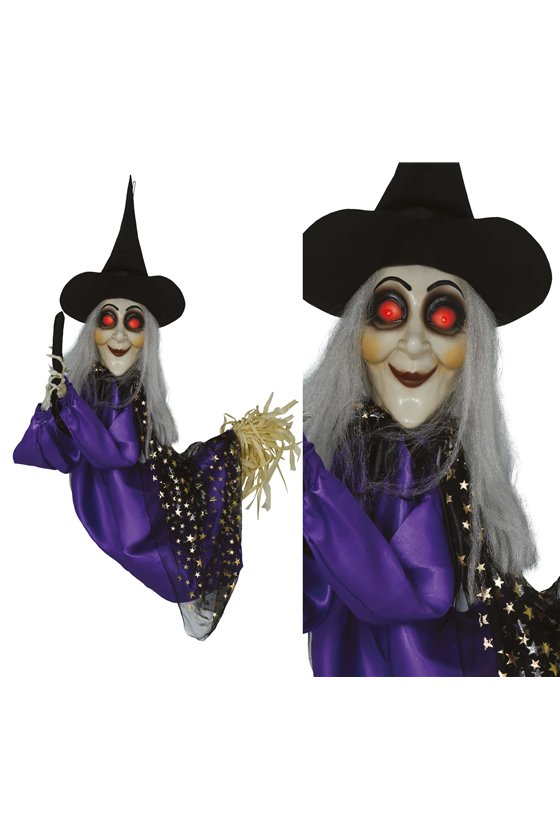 HANGING WITCH LIGHT SOUND AND MOVEMENT 75 CM