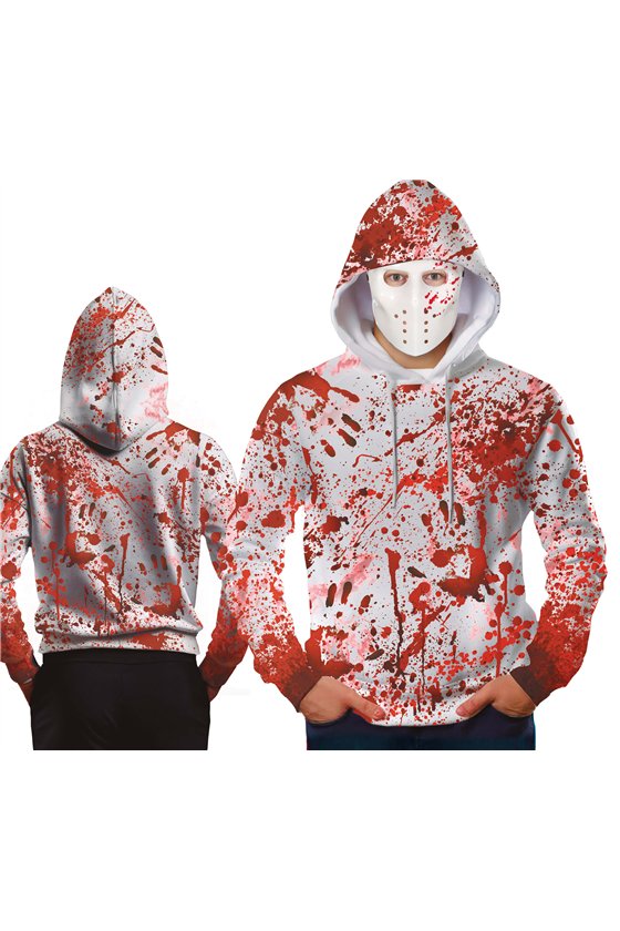 BLOODY HOODIE WITH MASK, ADULT, 52 - 54 (L)