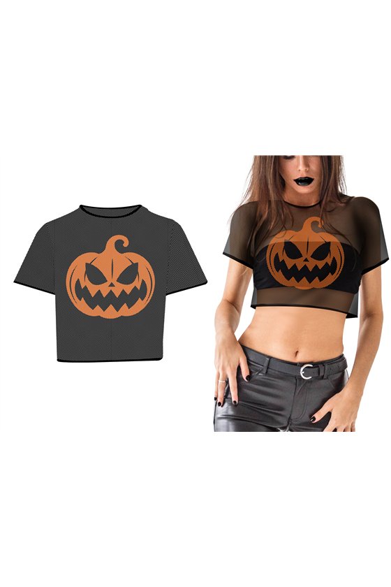 PUMPKIN CROP TOP T-SHIRT
