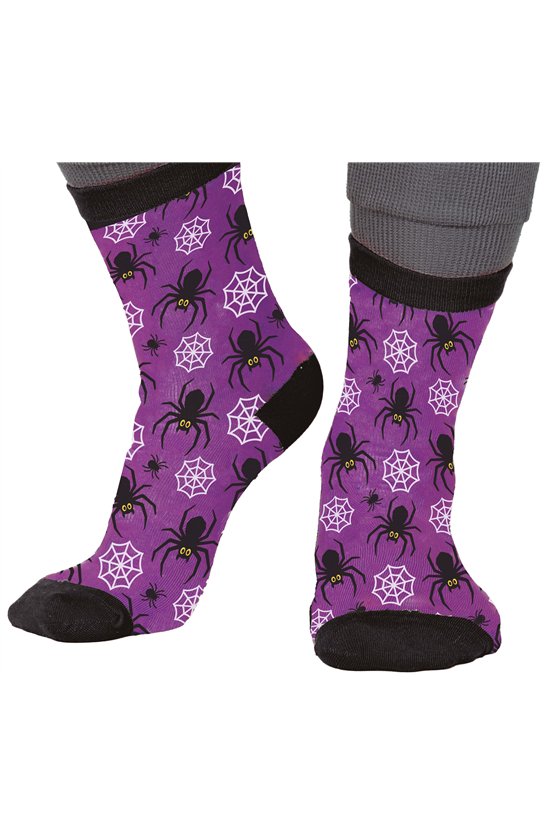 SPIDERS HALLOWEEN SOCKS, SIZE 28-35, CHILDREN