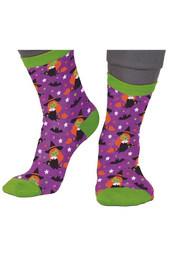 WITCHES HALLOWEEN SOCKS, SIZE 37-41