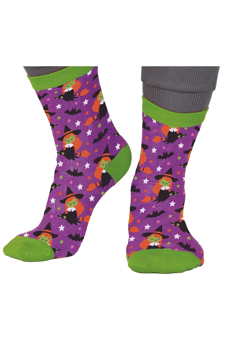WITCHES HALLOWEEN SOCKS, SIZE 37-41