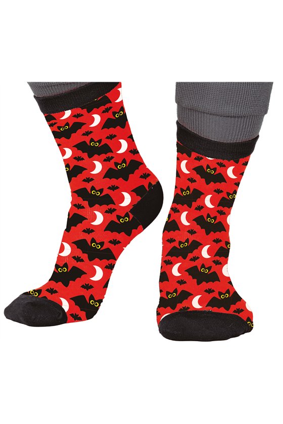 BAT HALLOWEEN SOCKS, SIZE 42-48