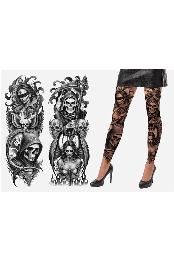 TATTOO EFFECT TIGHTS DEATH