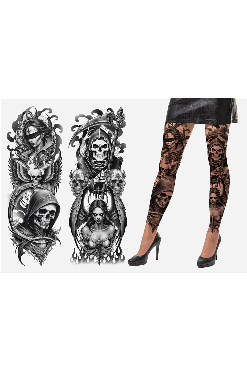 TATTOO EFFECT TIGHTS DEATH
