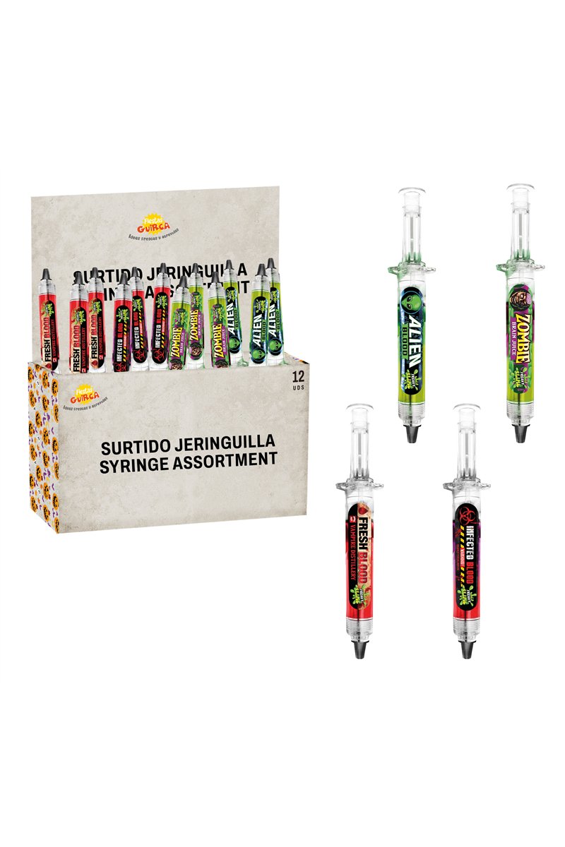 BOX OF 12 BLOOD SYRINGES