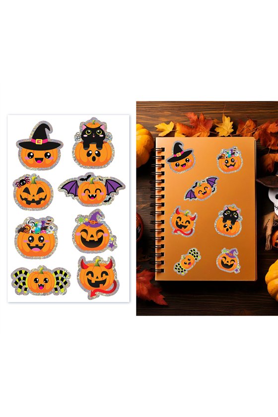 ASSORTED HOLOGRAPHIC HALLOWEEN STICKERS