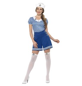 Sailor Girl Costume, Blue & White
